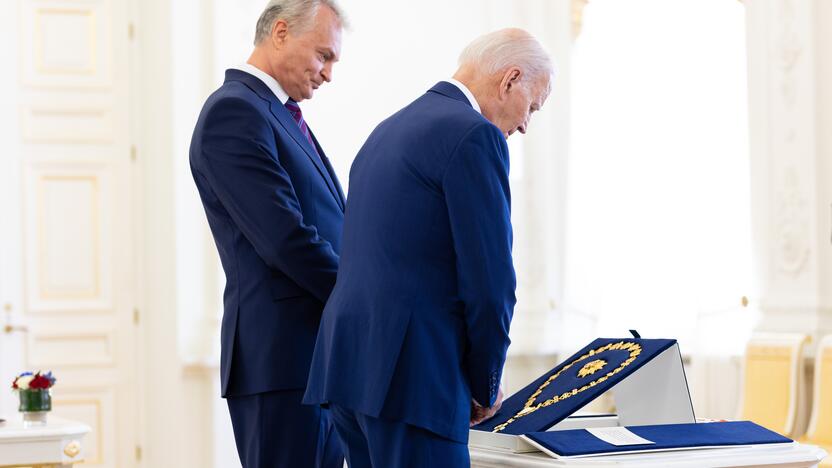 J. Bidenas Vilniuje susitiko su G. Nausėda 