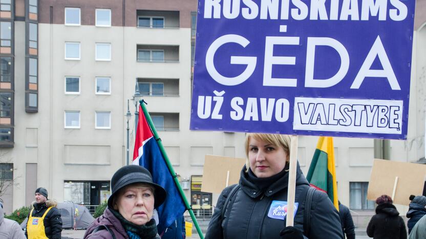 Plakatai: rusniškių desantas į piketą Vilniuje ruošiasi ne pirmą kartą. 2017 m. piketuojantiems salos gyventojams pavyko išsireikalauti, kad Rusnėje iškiltų estakada.