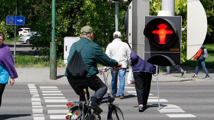 Išliks: perėja Liepojos gatvėje šalia sankryžos su P.Lideikio gatve bus reguliuojama nauju valdikliu, vokiškas žmogeliukas šviesoforo sekcijose nebus keičiamas.