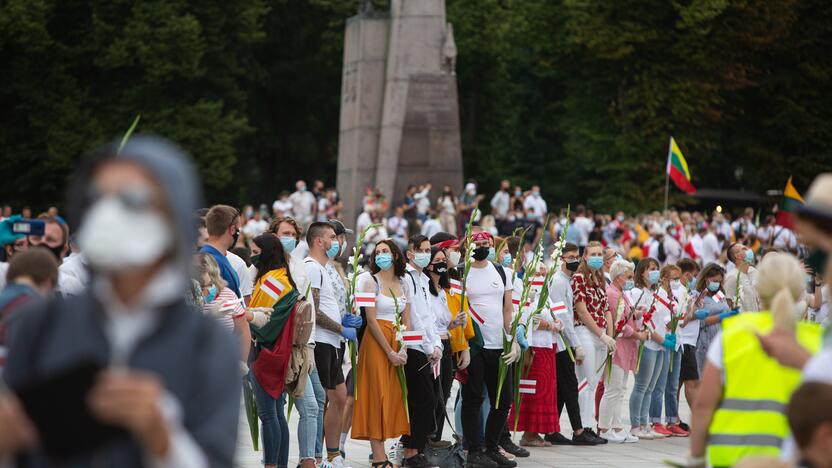 „Laisvės kelio“ dalyviai susirinko nuo Katedros aikštės iki Medininkų memorialo