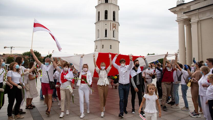 „Laisvės kelio“ dalyviai susirinko nuo Katedros aikštės iki Medininkų memorialo