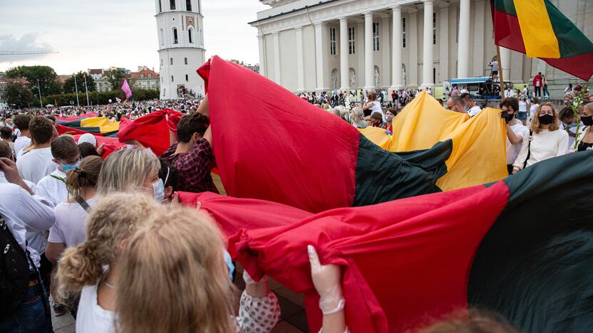 „Laisvės kelio“ dalyviai susirinko nuo Katedros aikštės iki Medininkų memorialo