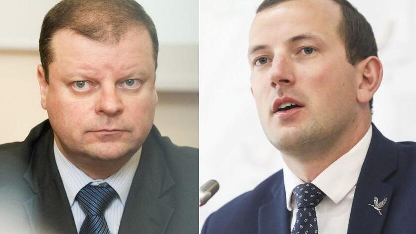 Saulius Skvernelis (kairėje) ir Virginijus Sinkevičius (dešinėje)