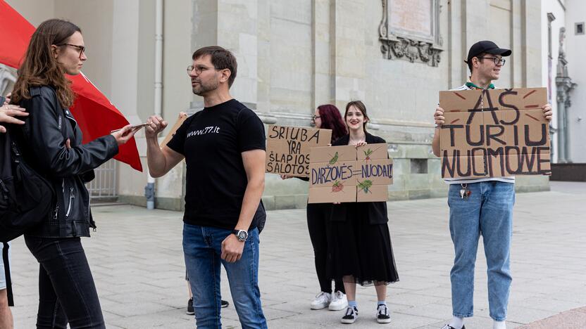 A. Kandroto-Celofano neteisėtas mitingas Katedros aikštėje