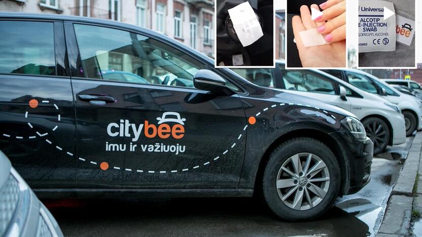 Priemonės: "CityBee" automobilyje rado tik nedidelių servetėlių, o dezinfekcinio skysčio nebuvo.