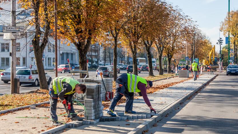 Darbai: Savanorių prospekte šiemet bus užbaigtas dviračių takas, o kitais metais toliau bus tvarkoma važiuojamoji kelio dalis.