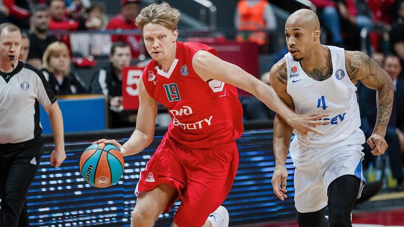 Įsižaidė: M.Kuzminskas – vienas naudingiausių "Lokomotiv-Kuban" komandos krepšininkų.