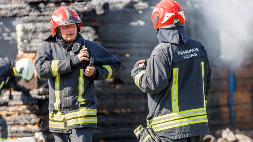 Girininkuose atvira liepsna degė namas