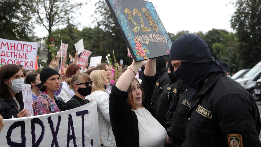 Per A. Lukašenkos gimtadienį – tūkstantinės minios protestas