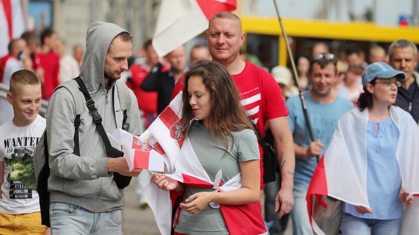 Per A. Lukašenkos gimtadienį – tūkstantinės minios protestas