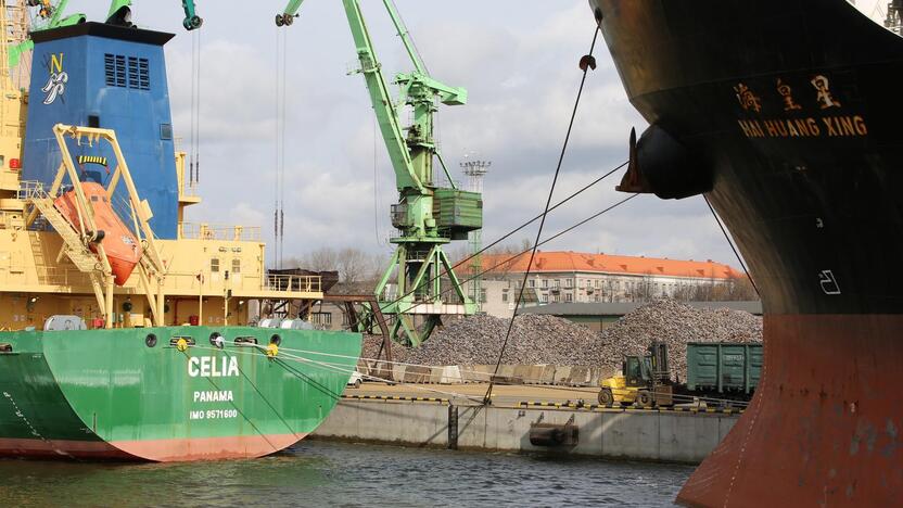 Veikla: prie KLASCO krantinių nuolat kraunami vis didesni laivai.