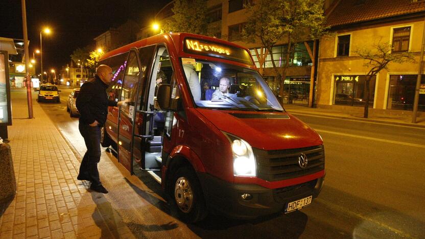 Laikas: naktinis autobusas pradės kursuoti naktį iš ketvirtadienio į penktadienį.