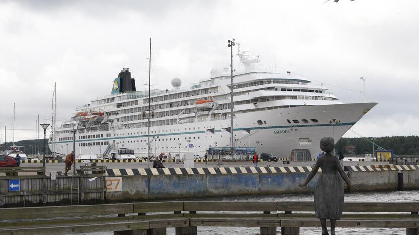 Į uostamiestį atplaukė laivas žvaigždė "Amadea", kuriame daug metų filmuojama vokiečių televizijos laida.