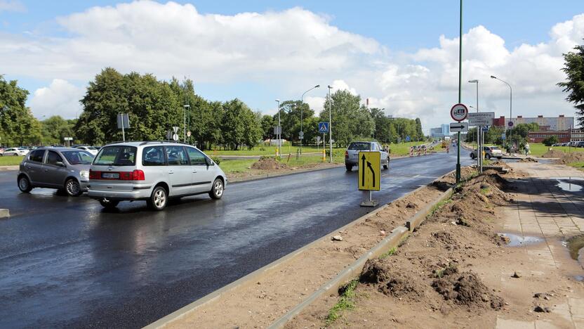 Lūkesčiai: Statybininkų prospekto ruože didieji darbai jau atlikti, likusius tikimasi baigti artimiausiu metu.