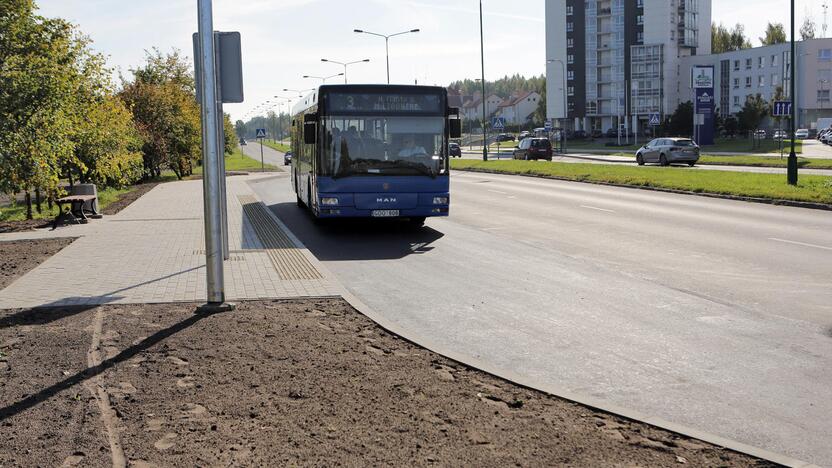 Emocijos: kai kuriuos klaipėdiečius piktina, jų akimis, per ilgai trunkantys įvažų prie autobusų stotelių įrengimo darbai.