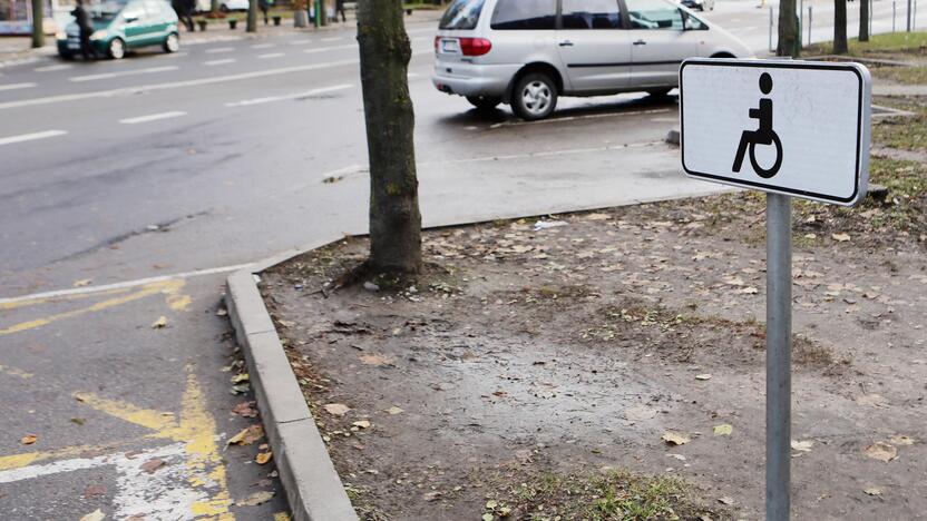 Patikrinimas: iki švenčių žadama surengti dar vieną patikrinimą, ar nėra užimamos neįgaliųjų mašinoms skirtos vietos tokios teisės neturinčių vairuotojų.