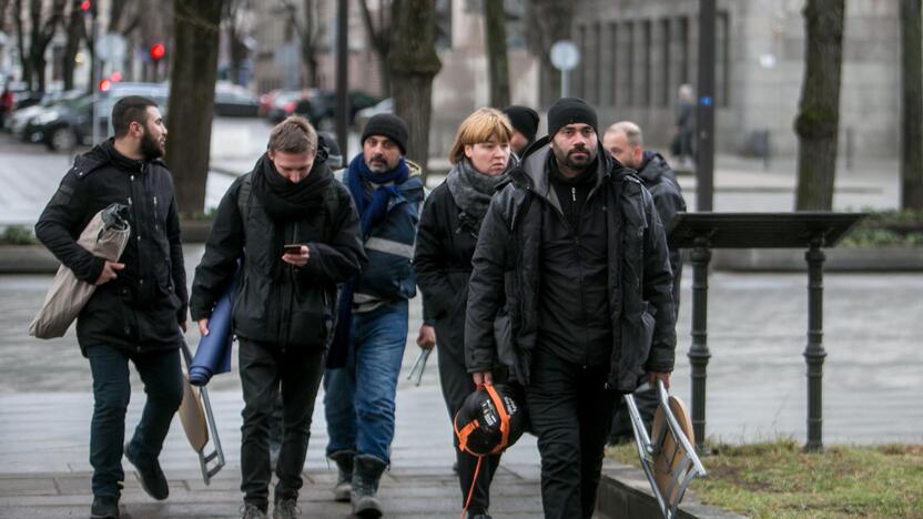 Stadioną statančių turkų protestas