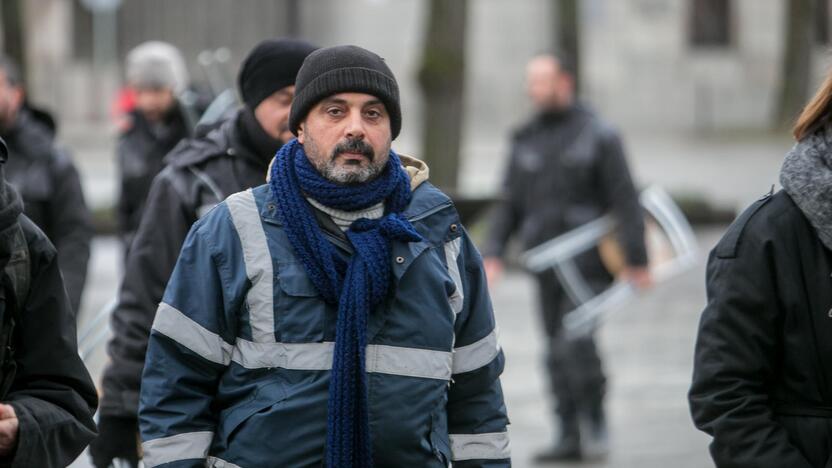 Stadioną statančių turkų protestas