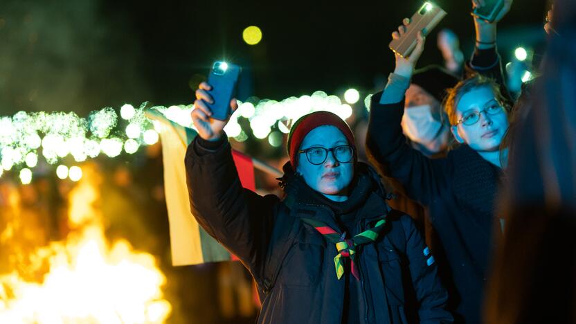 Vienybės ir solidarumo akcija „Laisvė šviečia“ Vilniuje