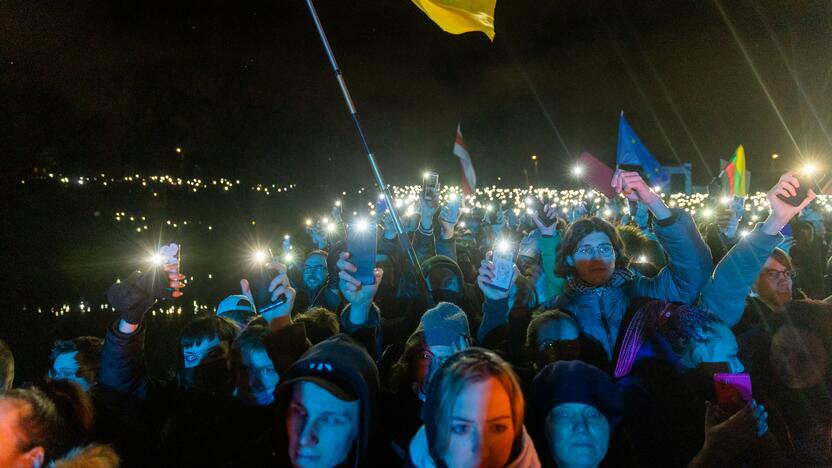 Vienybės ir solidarumo akcija „Laisvė šviečia“ Vilniuje