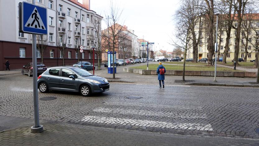 Sprendimas: Liepų gatvėje esanti perėja kelia bėdų dėl to, kad ant grindinio perėjos ženklinimą greitai nutrina automobilių padangos.