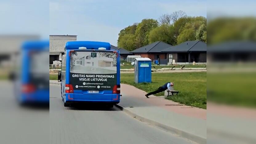 Požiūris: žmonės gyrė vairuotoją, kad savo laisvą laiką skyrė mankštai.