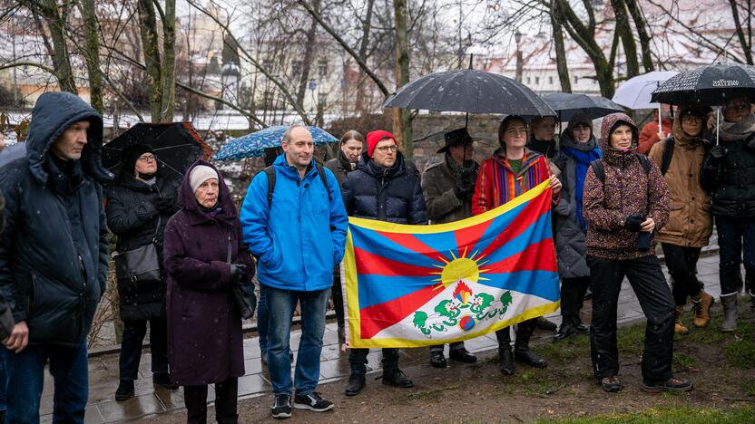 Tibeto skvere atidengta J. Užkuraitytės tapybos kompozicija