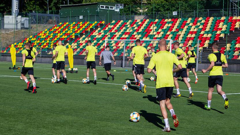 Lietuvos futbolo rinktinės treniruotė