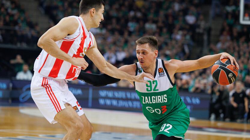 Eurolyga: Kauno „Žalgiris“  –  Belgrado „Crvena Zvezda“ 79:74