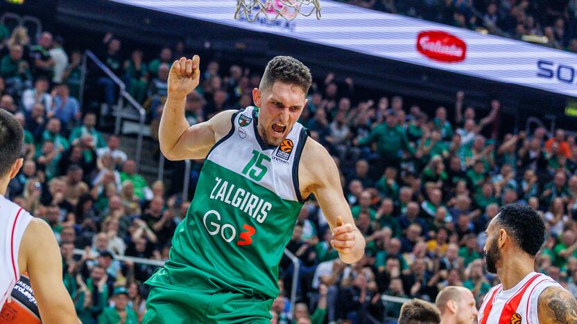 Eurolyga: Kauno „Žalgiris“  –  Belgrado „Crvena Zvezda“ 79:74