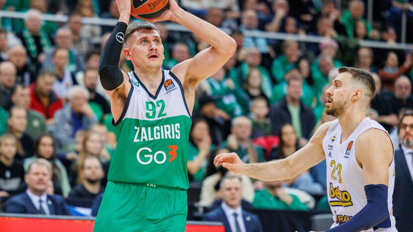 Eurolyga: Kauno „Žalgiris“ – Stambulo „Fenerbahce“ 98:75