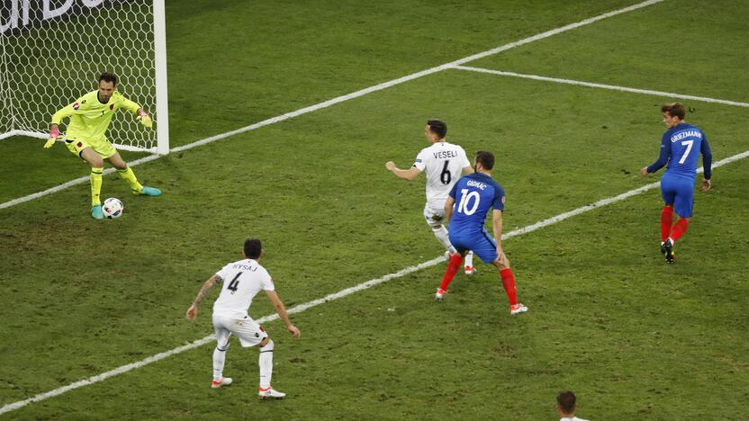 Euro 2016: Prancūzija - Albanija 2:0