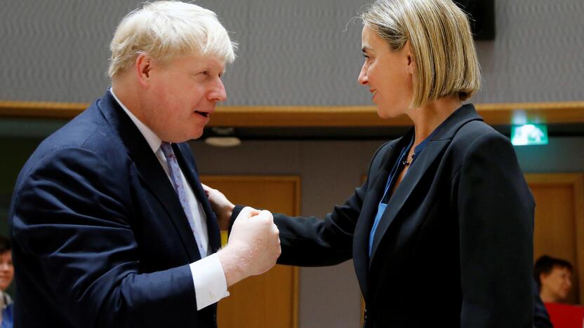 Borisas Johnsonas ir Federica Mogherini