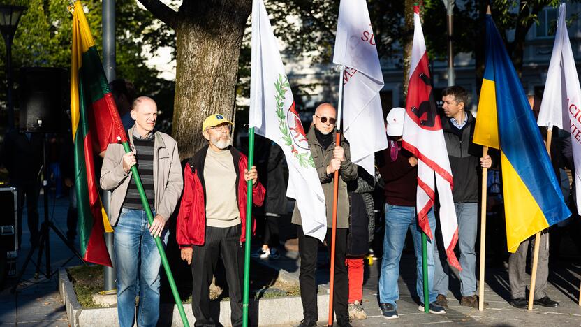 Nacionalinio susivienijimo surengta protesto akcija