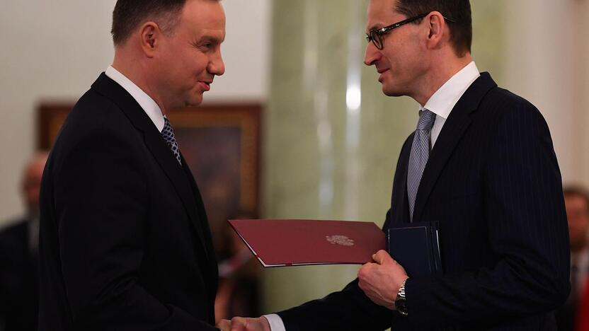 Andrzejus Duda ir Mateuszas Morawieckis