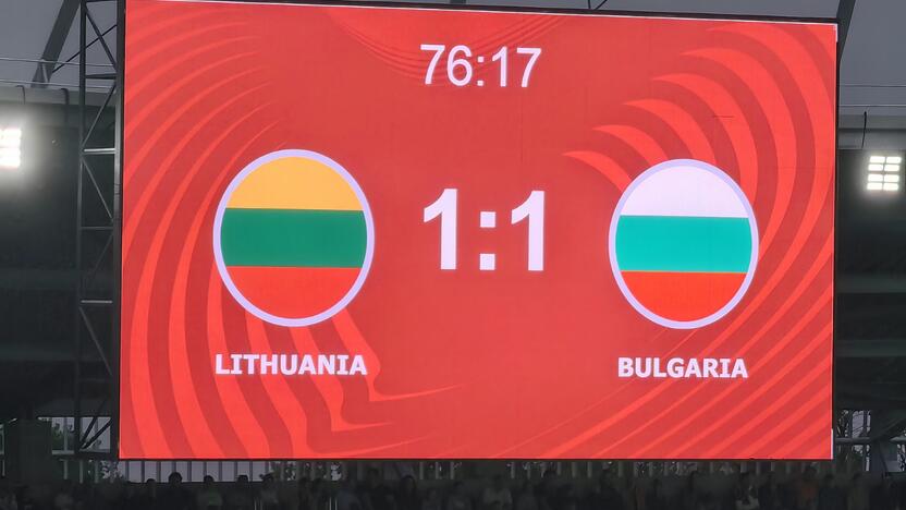 Europos futbolo čempionato atranka: Lietuva – Bulgarija 1:1