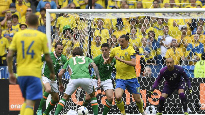 Euro 2016: Švedija - Airija 1:1