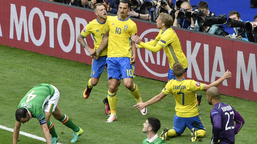 Euro 2016: Švedija - Airija 1:1