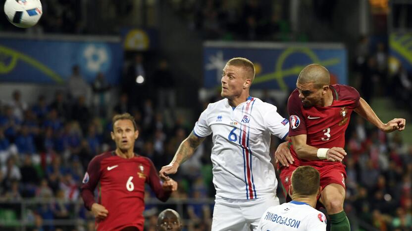 Euro 2016: Portugalija - Islandija 1:1