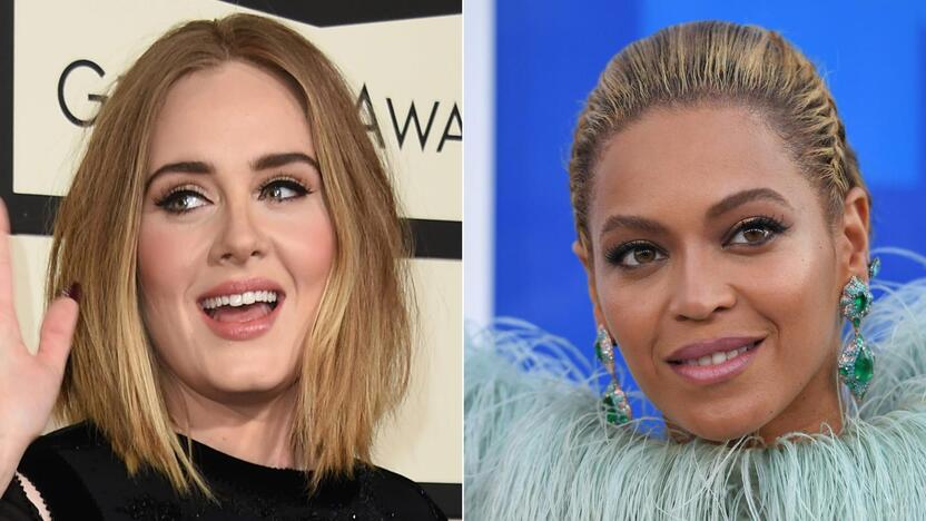 Adele (kairėje) ir Beyonce (dešinėje)