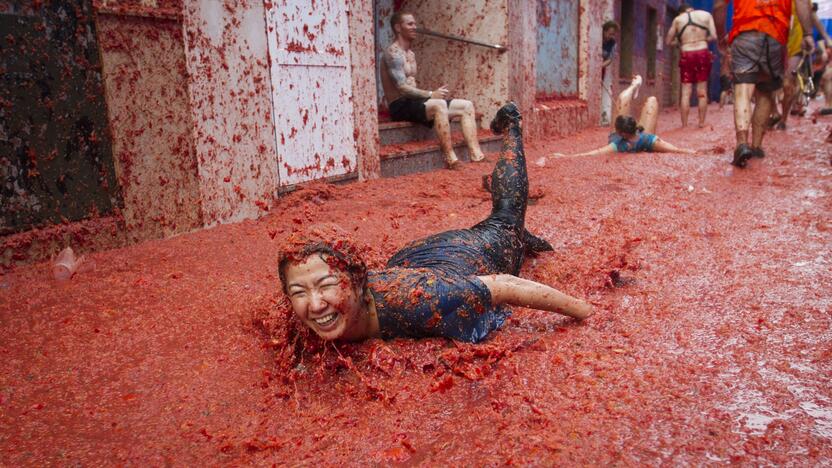 Festivalis „Tomatina“ Ispanijoje