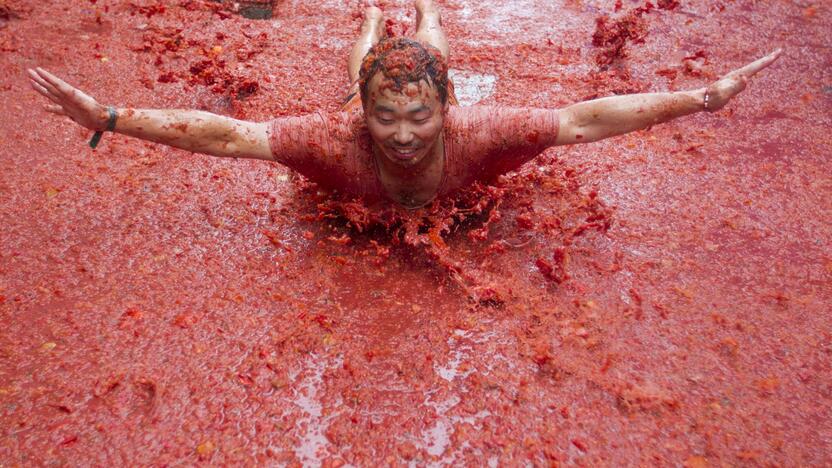 Festivalis „Tomatina“ Ispanijoje