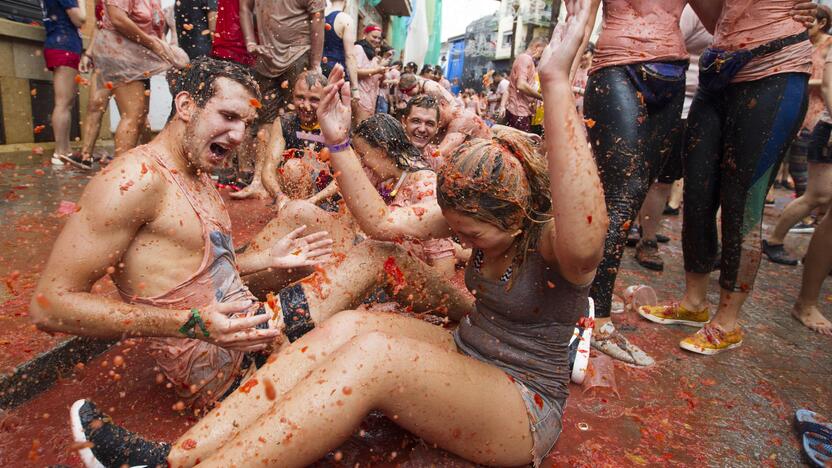 Festivalis „Tomatina“ Ispanijoje