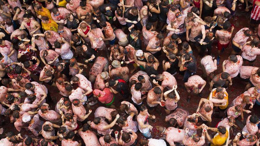 Festivalis „Tomatina“ Ispanijoje