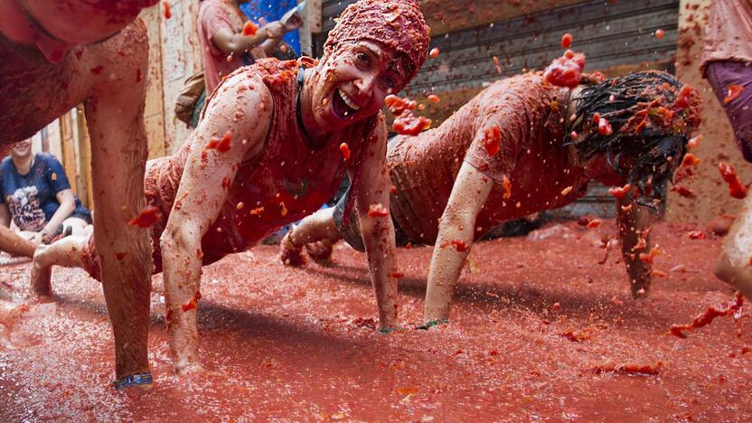 Festivalis „Tomatina“ Ispanijoje