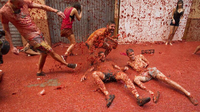 Festivalis „Tomatina“ Ispanijoje