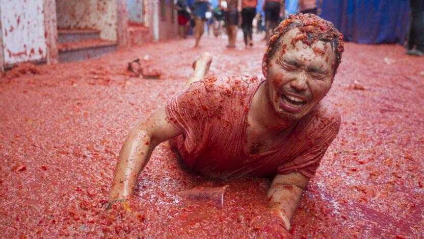 Festivalis „Tomatina“ Ispanijoje