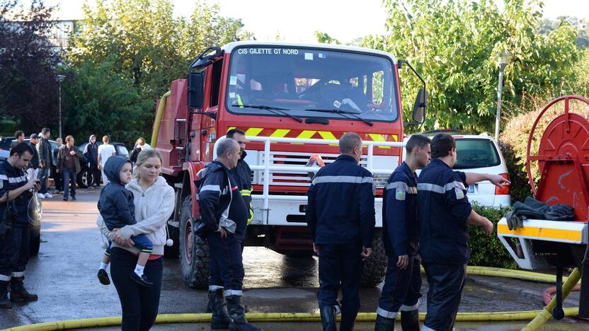 Prancūzijos Žydrajame Krante – potvyniai