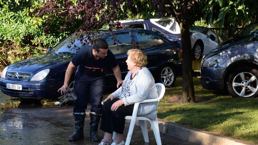 Prancūzijos Žydrajame Krante – potvyniai