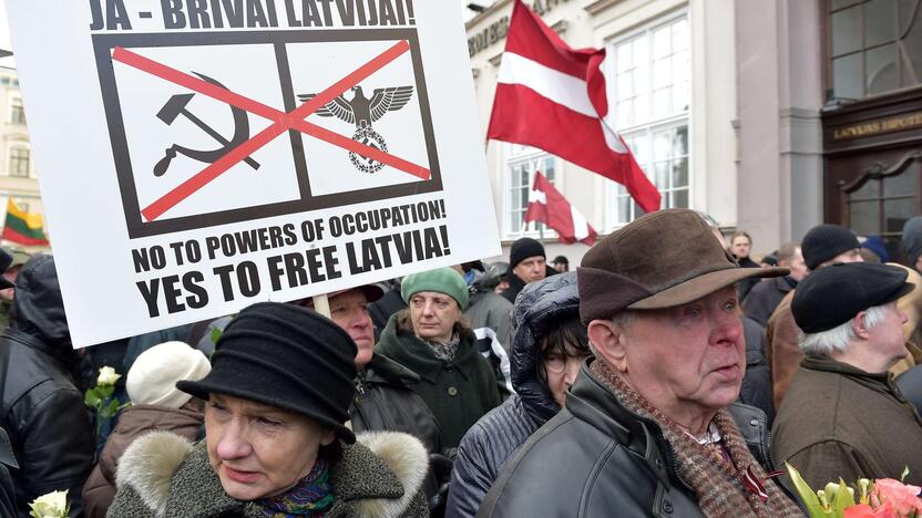 Maždaug 1 500 žmonių dalyvavo Latvijos SS legiono paminėjimo eitynėse Rygoje